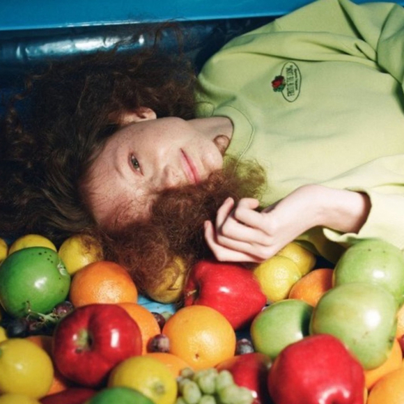 Zara | Fruit Of The Loom Collab Green Cropped Sweatshirt size Small - Picture 3 of 10